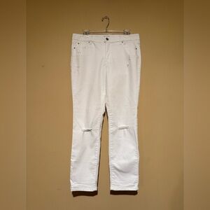 Ecru The Silver Lake Distressed Skinny Jeans